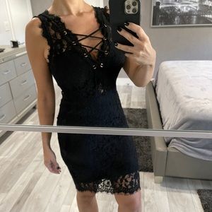 Marciano Black Lace Dress